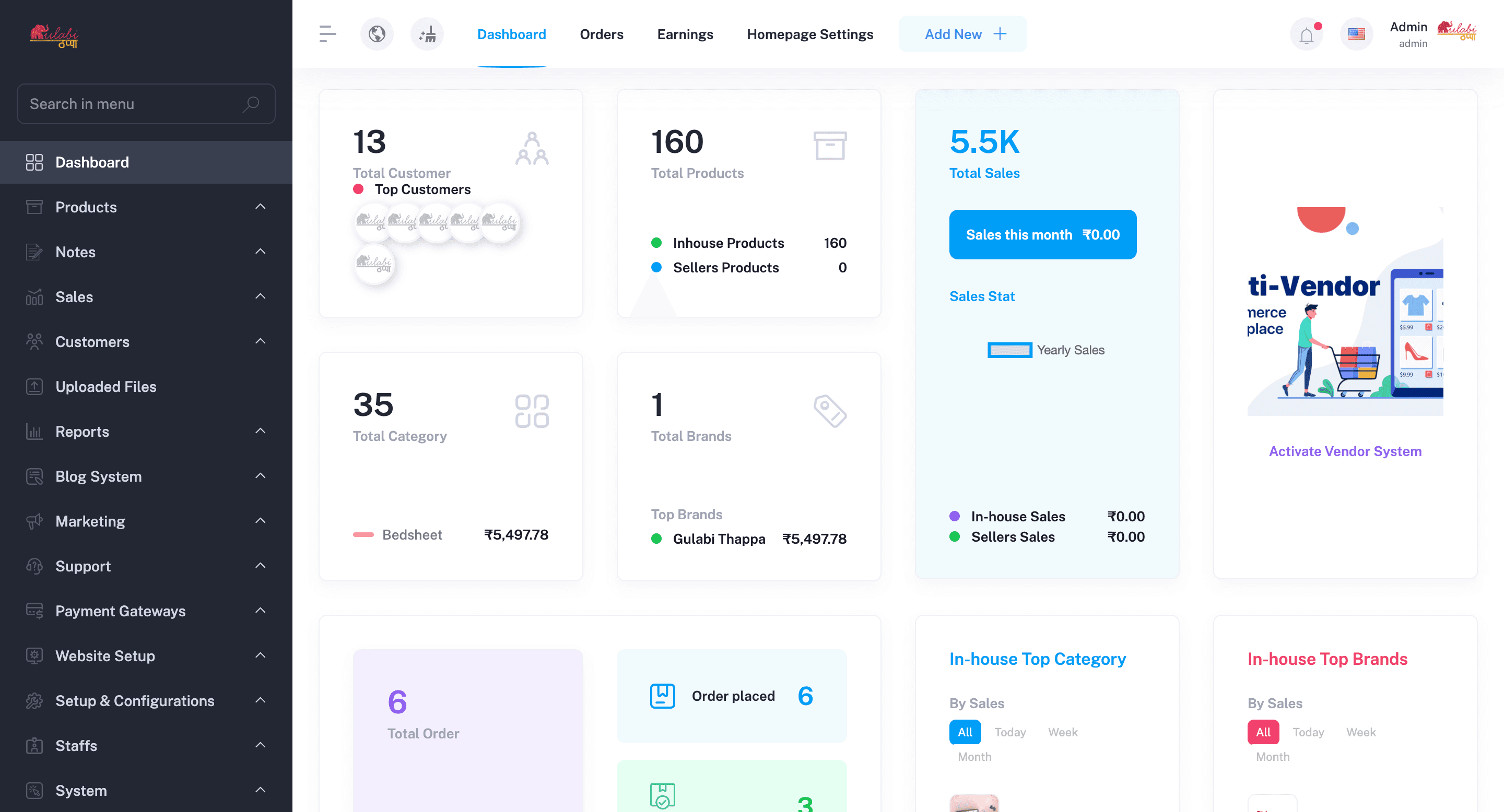 RavvioShop storefront and marketplace management preview